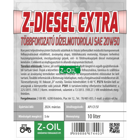 Z-DIESEL EXTRA 20W50 10L