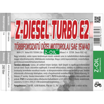 Z-DIESEL TURBO E2 15W40 200L